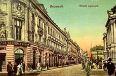 Strada Lipscani din București, la sfârșitul secolului al XIX-lea (© Wikimedia Commons)