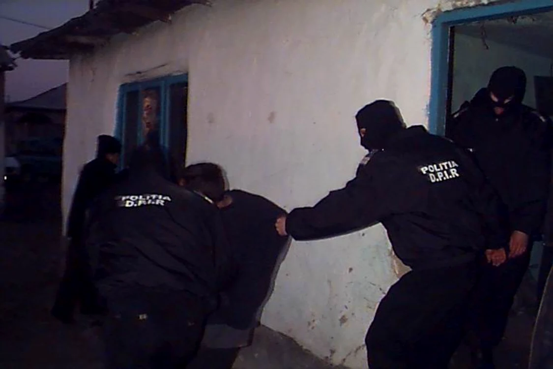 Poliţiştii percheziţionează opt imobile