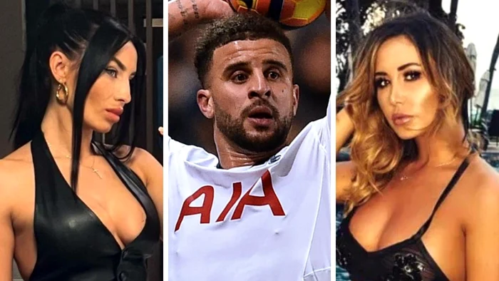 Kyle Walker, soția înșelată, Annie Kilner, și amanta aestuia, Lauryn Goodman. Foto news.com.au