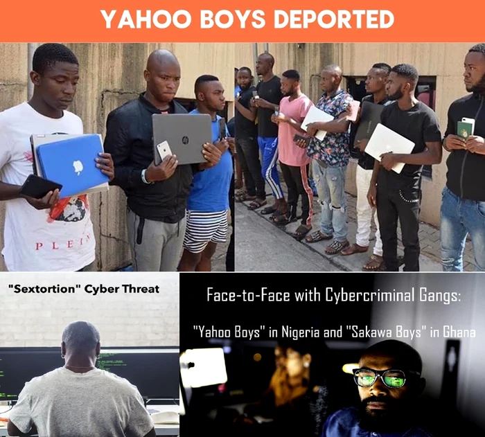Colaj imagini cu infractorii cibernetici din Nigeria