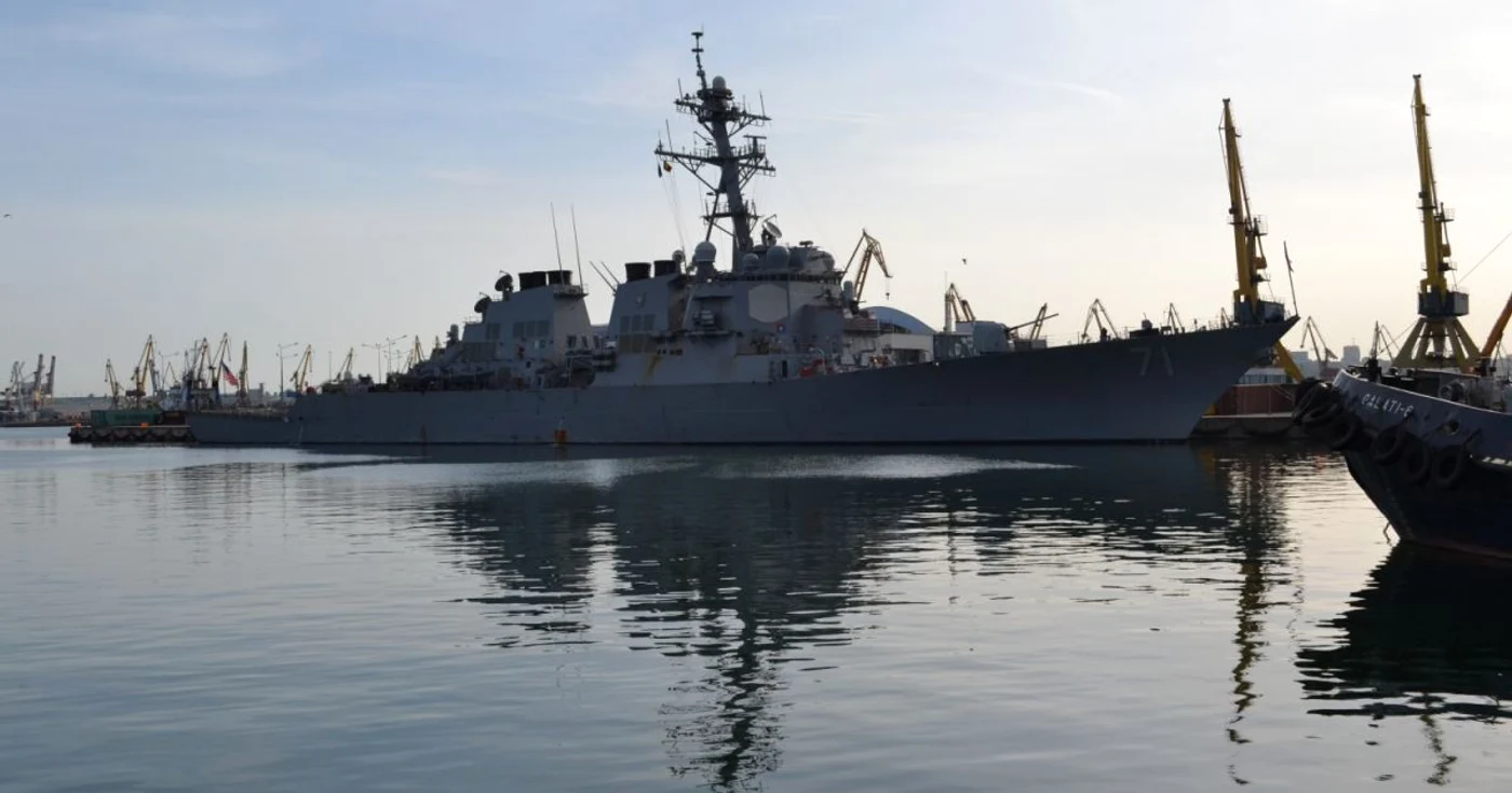Distrugătorul american USS Ross a ajuns în Portul Constanţa. FOTO Adrian Boioglu