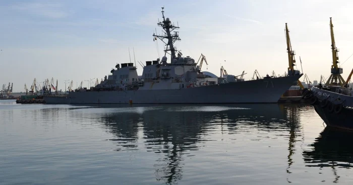 Distrugătorul american USS Ross a ajuns în Portul Constanţa. FOTO Adrian Boioglu