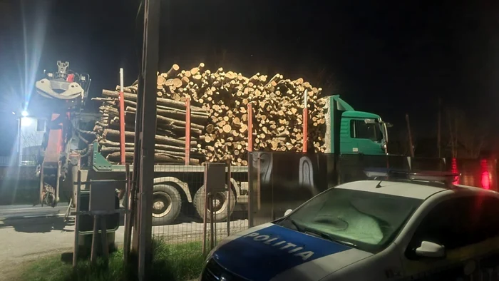 În camion se afla o cantitate dublă de lemne faţă de cea declarată, spune primarul FOTO: Gheorghe Barbu