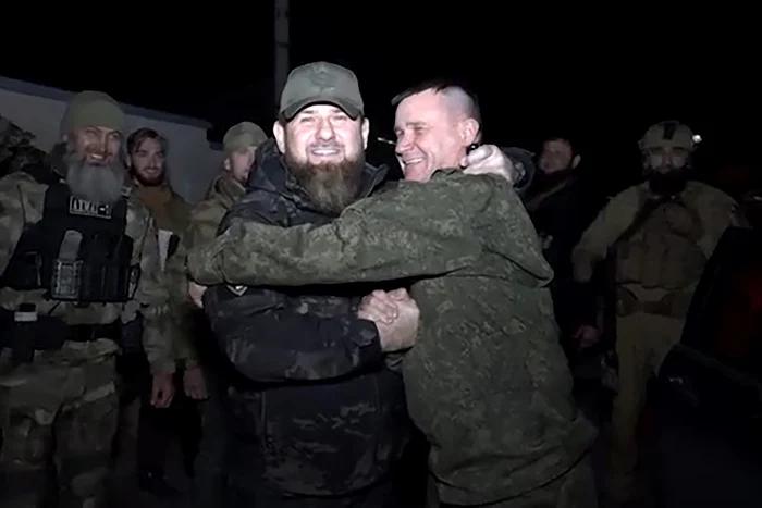 Ramzan Kadirov și Andrei Mordvichev. FOTO arhivă Profimedia
