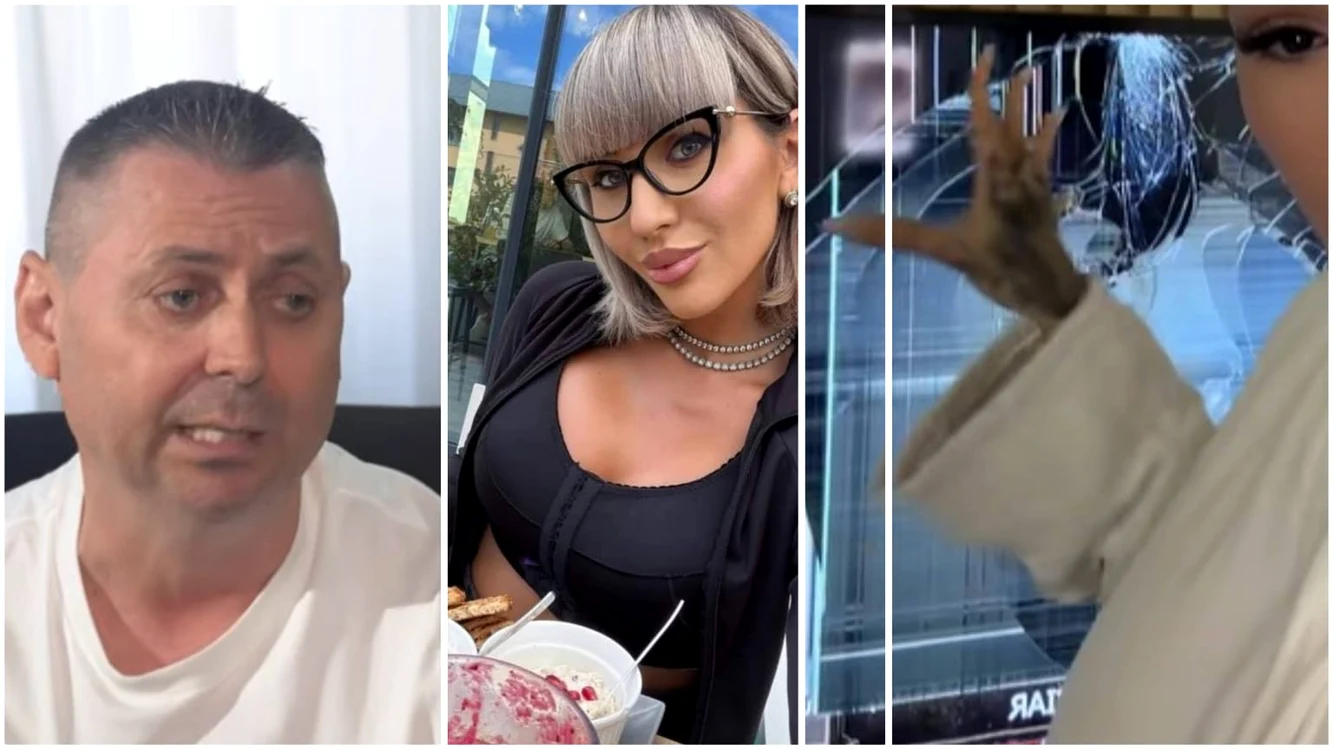 O influenceriță și-a ieșit din minți când a urmărit interviul. Foto: Tele Europa Nova/social media