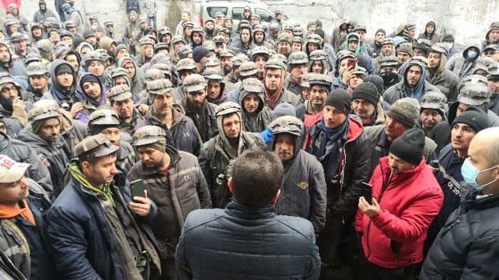 Mineri la protest