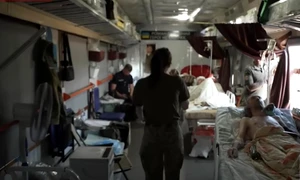 Tren medical Ucraina 3, captură video CNN