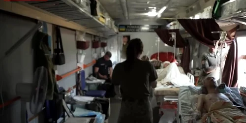 Tren medical Ucraina 3, captură video CNN 