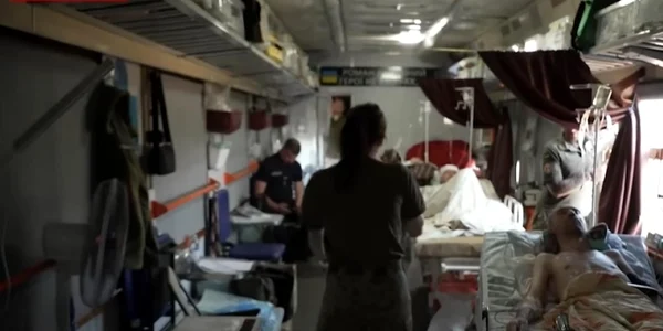 Tren medical Ucraina 3, captură video CNN 