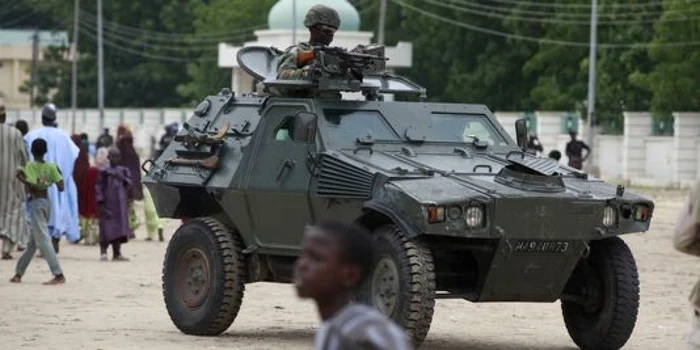 Vehicul al armatei nigeriene. FOTO: AP