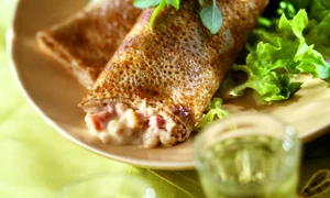 Ham,cheese and mushroom savoury pancakes jpeg