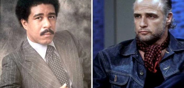 Richard Pryor şi Marlon Brando, în anii '70 FOTO Rex/Getty Images