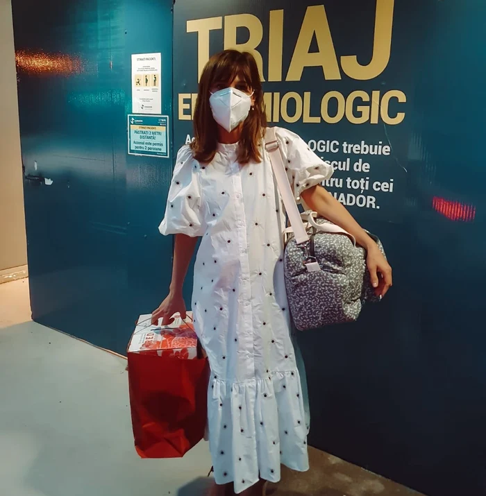 A intrat singură cu bagajul pe poarta spitalului