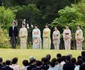 Împăratul Naruhito și Împărăteasa Masako, Prințul Fumihito Akishino, Prințesa Kiko, Prințesa Kako, Prințesa Aiko la Spring Garden Party. FOTO: Agenția Imperială