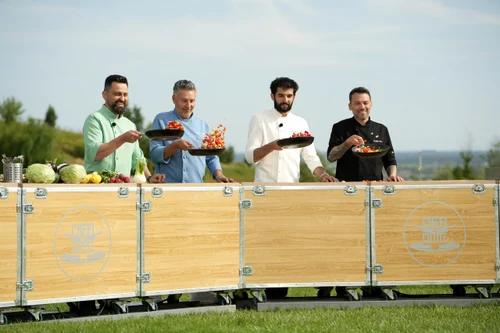 Chef Orlando Zaharia, Chef Alexandru Sautner, Chef Richard Abou Zaki și Chef Ștefan Popescu. FOTO: Antena 1