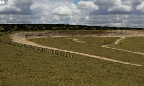 Arenă neolitică a fost construită în forma literei "C", pe marginea unei văi  jpeg