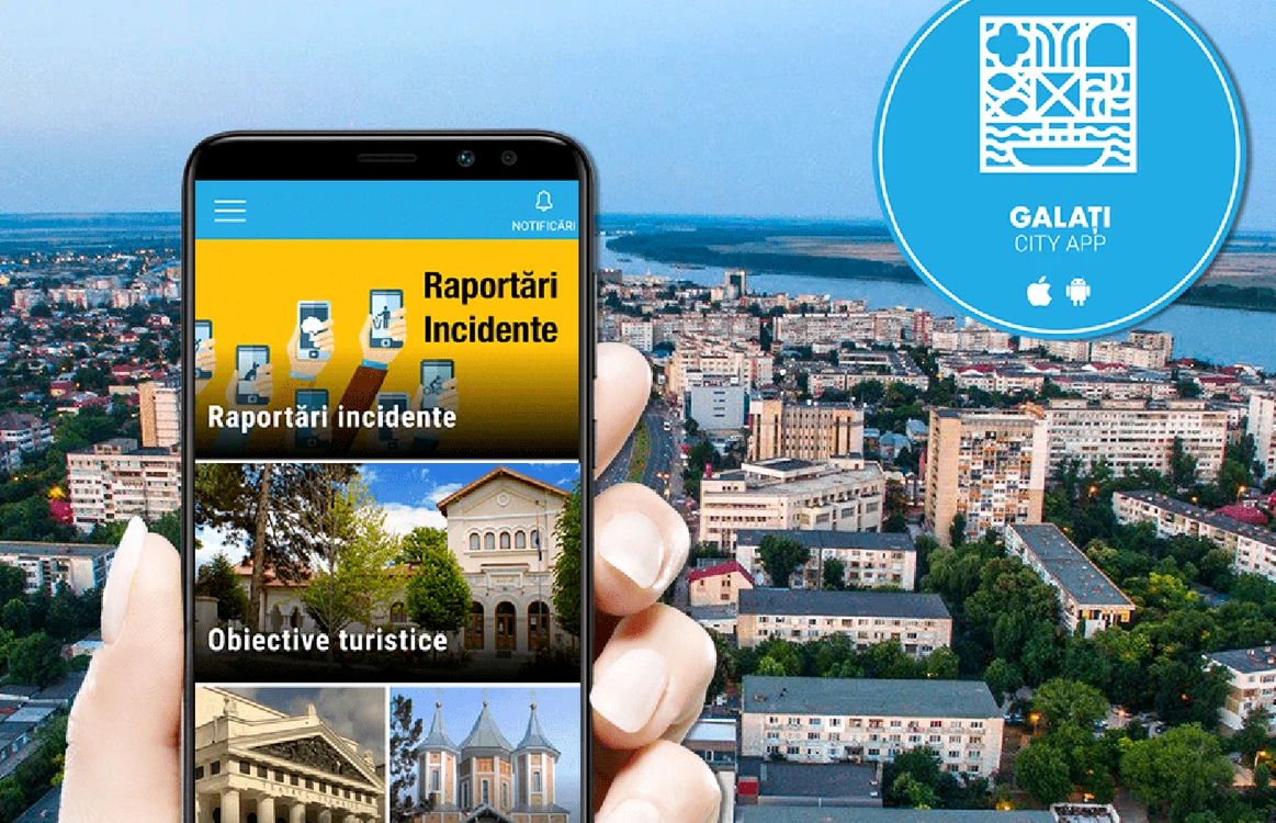 Galaţi City App a fost anunţată ca fiind o soluţie pentru Galaţi FOTO captura aplicaţie