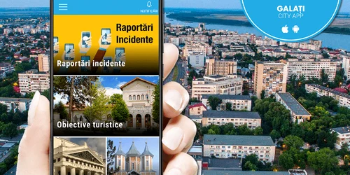 Galaţi City App a fost anunţată ca fiind o soluţie pentru Galaţi FOTO captura aplicaţie