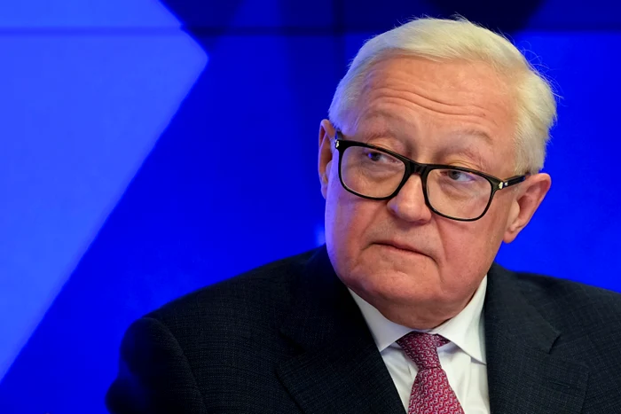 Viceministrul rus de externe Serghei Riabkov la o conferință de presă la Moscova FOTO Profimedia