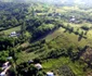 Proporţiile dezastrului de la Roşiile - Vâlcea unde un deal a început să se prăbuşească - văzute din dronă Foto Adevărul