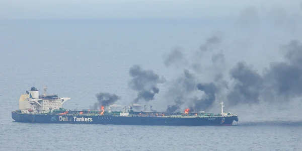 petrolier atacat de houthi Marea Rosie FOTO @EUNAVFORASPIDES / X