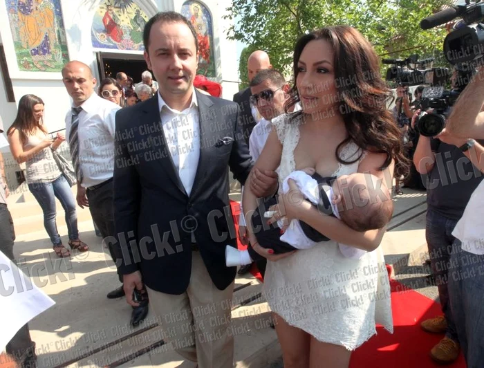 Andra şi Cătălin Măruţă l-au botezat pe micuţul David