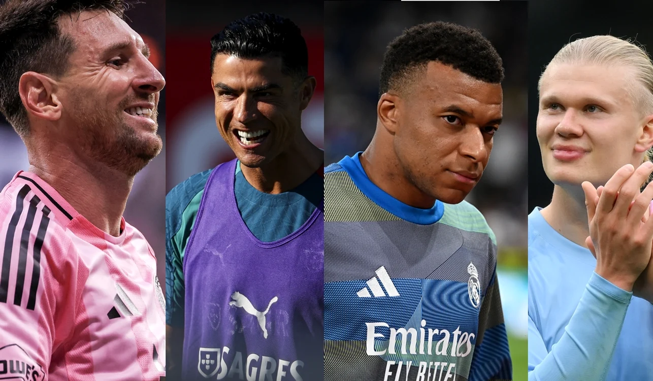 Leo Messi, Cristiano Ronaldo, Kylian Mbappé și Erling Haaland (FOTO: EPA)