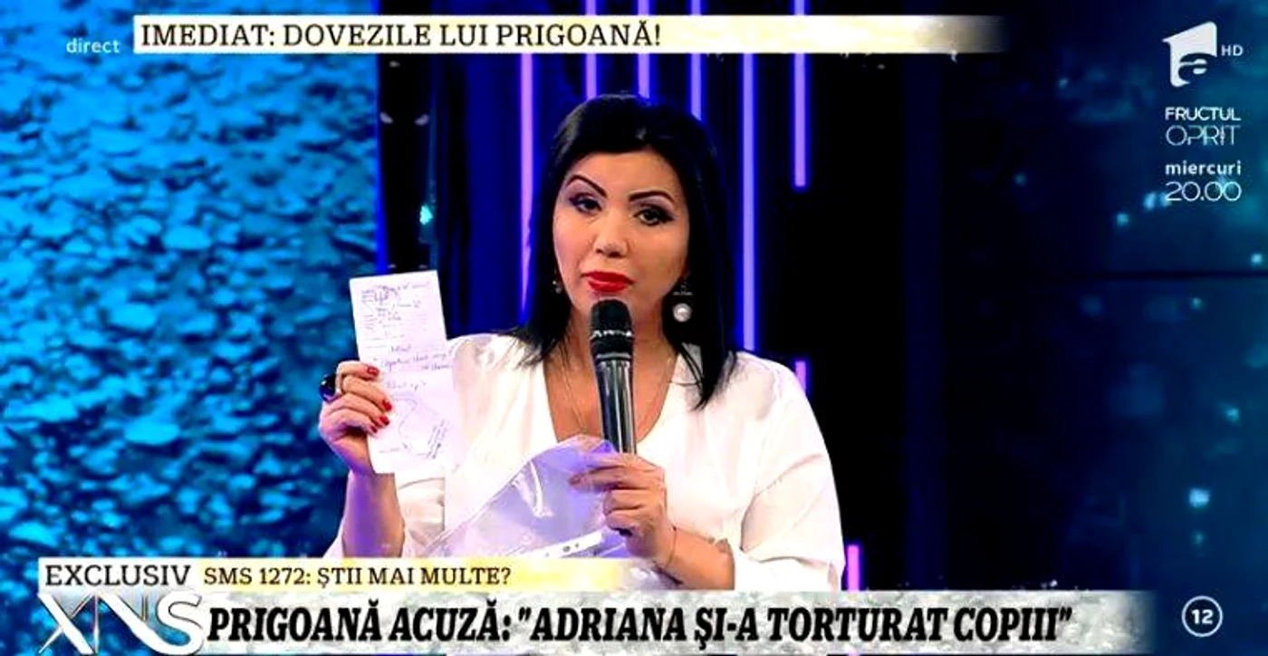 Adriana Bahmuțeanu a adus dovezi care ar dovedi că Prigoană ar suferi de probleme psihice