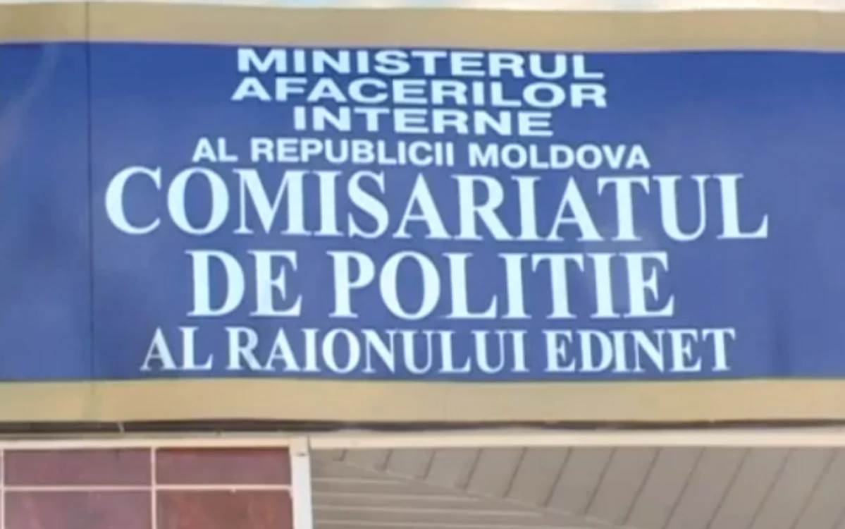 Comisariatul de Poliţie de la Edineţ. Sursa foto: captură Canal Regional