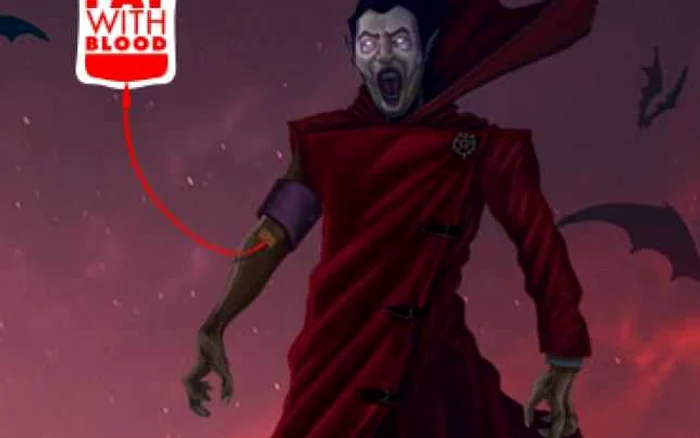 Afişul campaniei Pay with blood