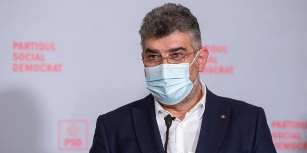 Marcel Ciolacu conferinta de presa PSD 18 martie 2021 bani la piept buzunar FOTO Inquam Photos / Ilona Andrei 