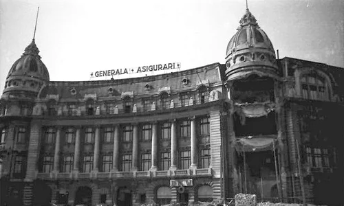Palatul Generala, așa cum arăta după bombardamentele începute în 4 aprilie 1944 de forțele anglo americane jpeg