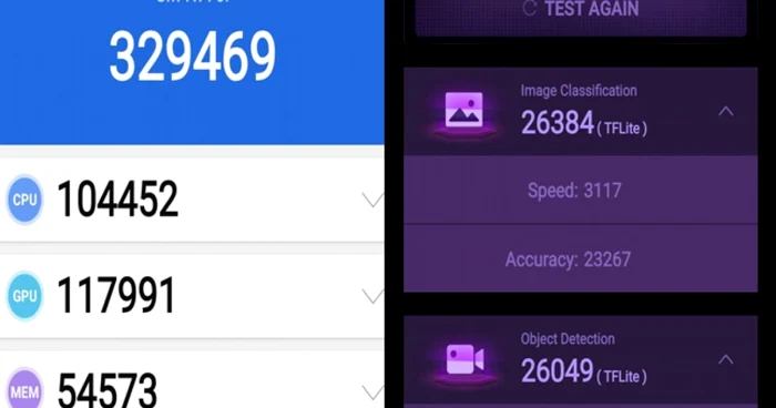 Samsung Note 10Lite teste AnTuTu Benchmark  şi AiTuTu