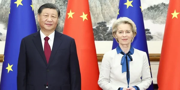 Charles Michel Xi Jinping si von der Leyen FOTO EPA EFE jpg