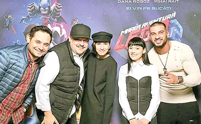 
    Mihai Raiţ, Bobonete, Dana Rogoz, Irina Rimes şi Dorian Popa, la avanpremiera filmului de desene animate  