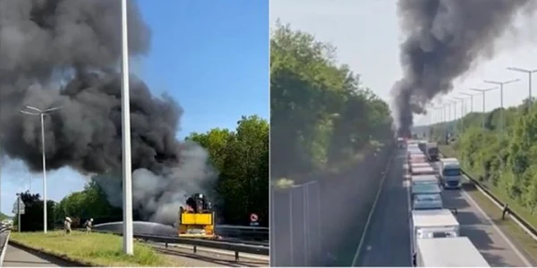 camion incendiu Belgia FOTO stiridiaspora.ro 2
