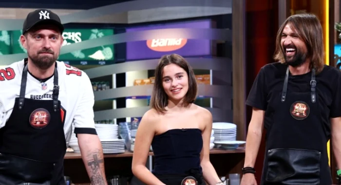 Gabi Tamaș, fiica lui Selena și Dan Alexa gătesc la Chefi la cuțite foto: Antena 1