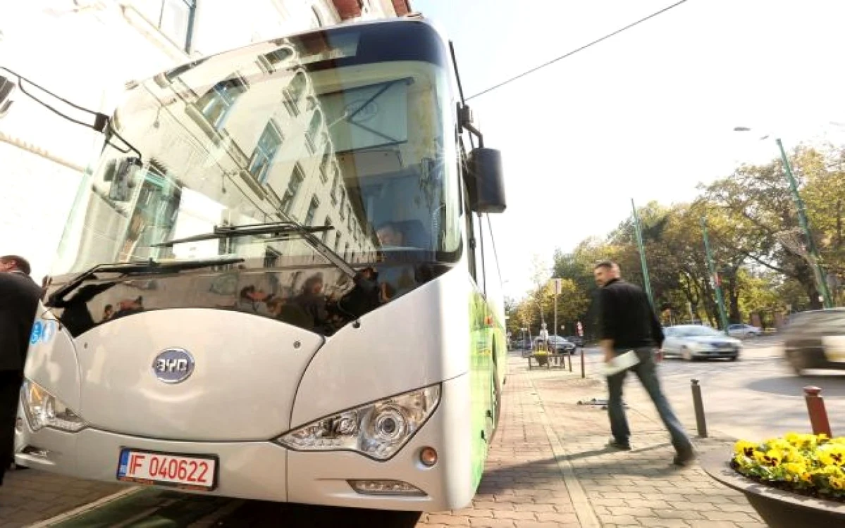 Autobuze electrice au fost testate şi în Timişoara FOTO Sebastian Tătaru