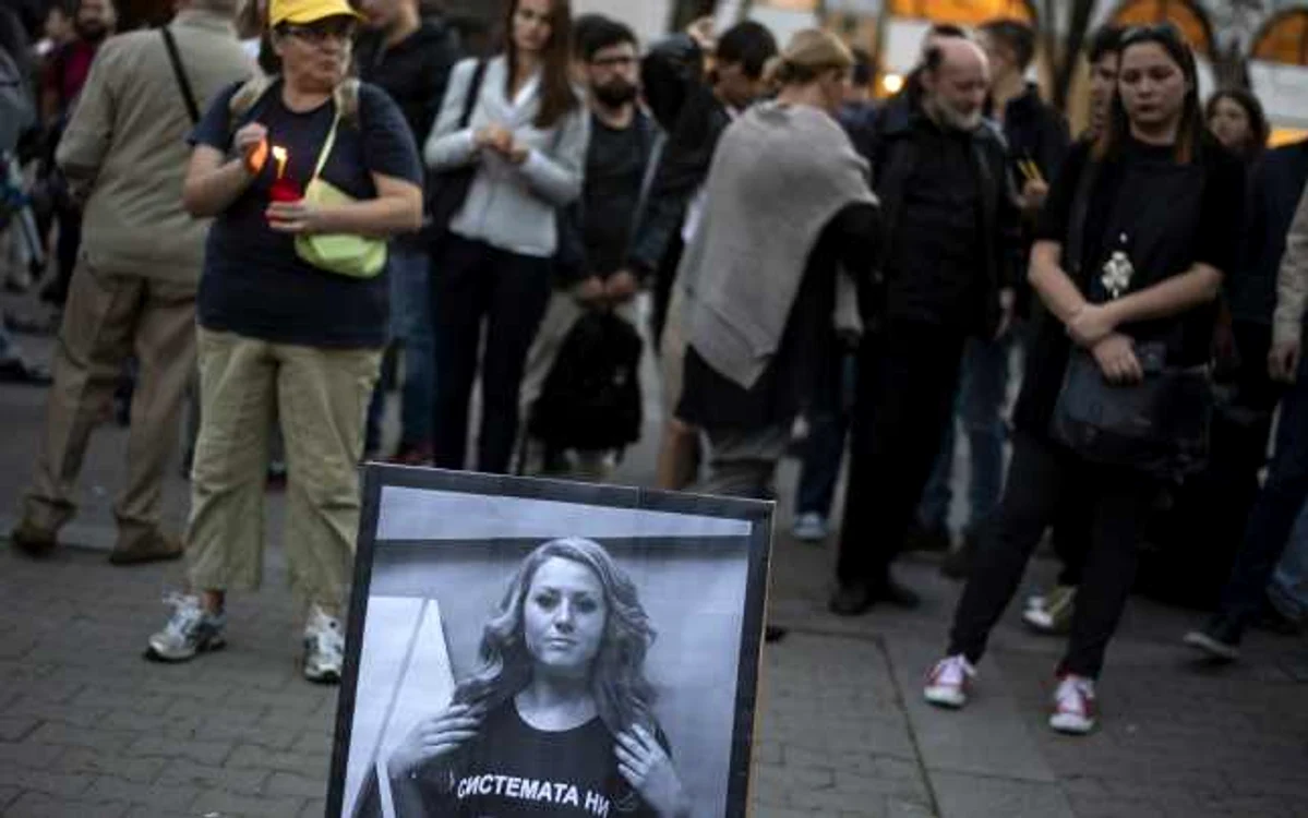 Miting de doliu în memoria jurnalistei Viktoria Marinova FOTO EPA-EFE