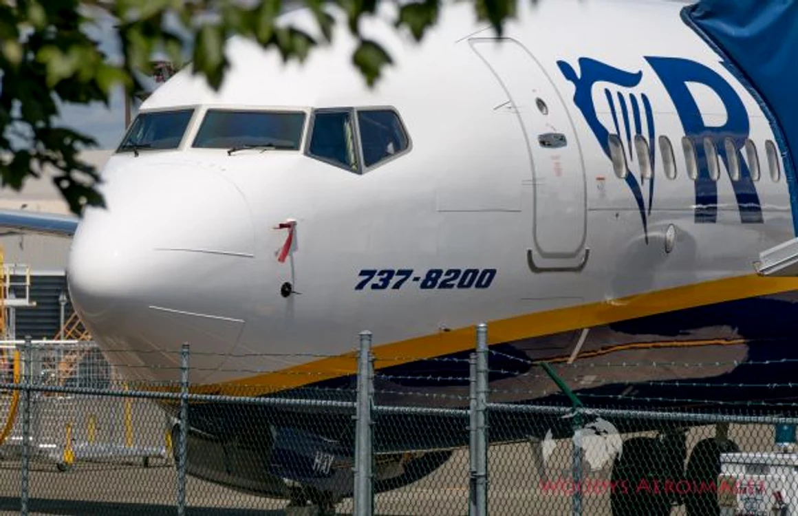 Avionul cu noua denumire ce va fi livrat Ryanair FOTO Woodys Aeroimages/Twitter
