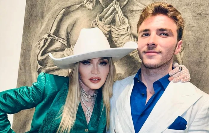 Madonna și fiul ei, Rocco / Foto: Pinterest