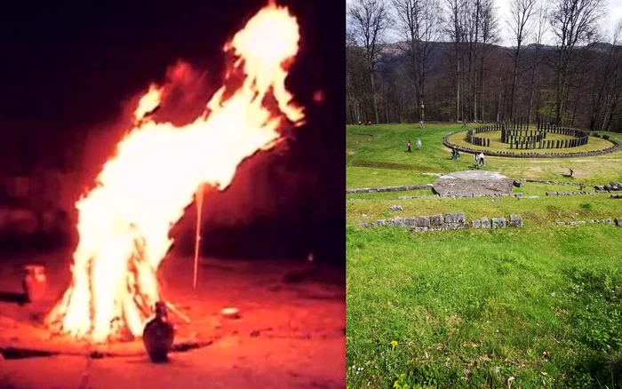 Sarmizegetusa Regia, în 2013 (stânga) și în 2023. Sursa: IPJ Hunedoara / Daniel Guță