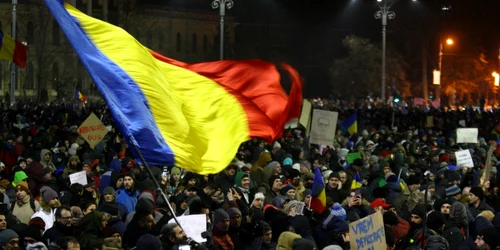 Protest la Piata Victoriei in seara zilei de 1 februarie 2017 FOTO David Muntean