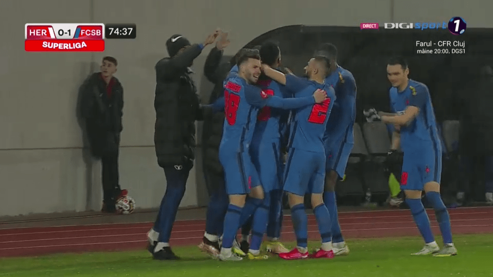 FCSB aproape de liderul Farul Constanța, după victoria din deplasare de la Sibiu