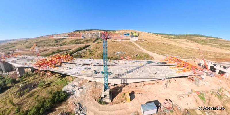 Viaductul Nădășelu în șantier august 2026  Foto Daniel Guță ADEVĂRUL (1) jpg