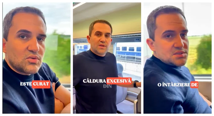 Ciprian Șerban a făcut o călătorie cu trenul de la București la Constanța FOTO: Captură video