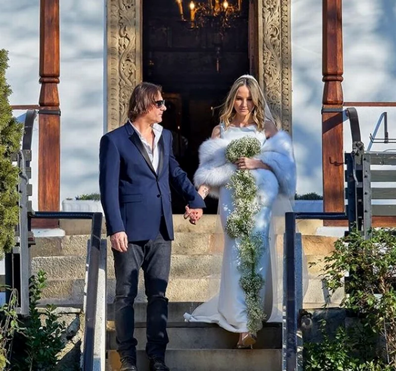 
    Octavia Geamănu şi Marian Ionescu s-au cununat religios sâmbătă (25 ianuarie)  Foto: arhivă personală  