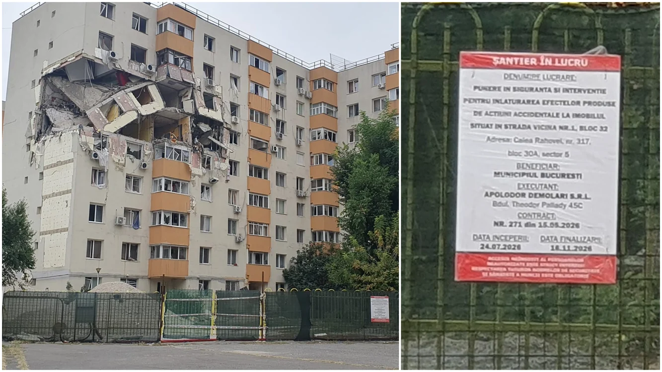 Încep lucrările la blocul afectat de explozia din Rahova