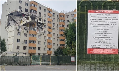 Încep lucrările la blocul afectat de explozie  jpg