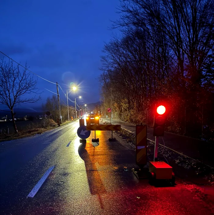 DJ 106C drumul pe care un polițist care dirija circulația a fost lovit în plin de un șofer german